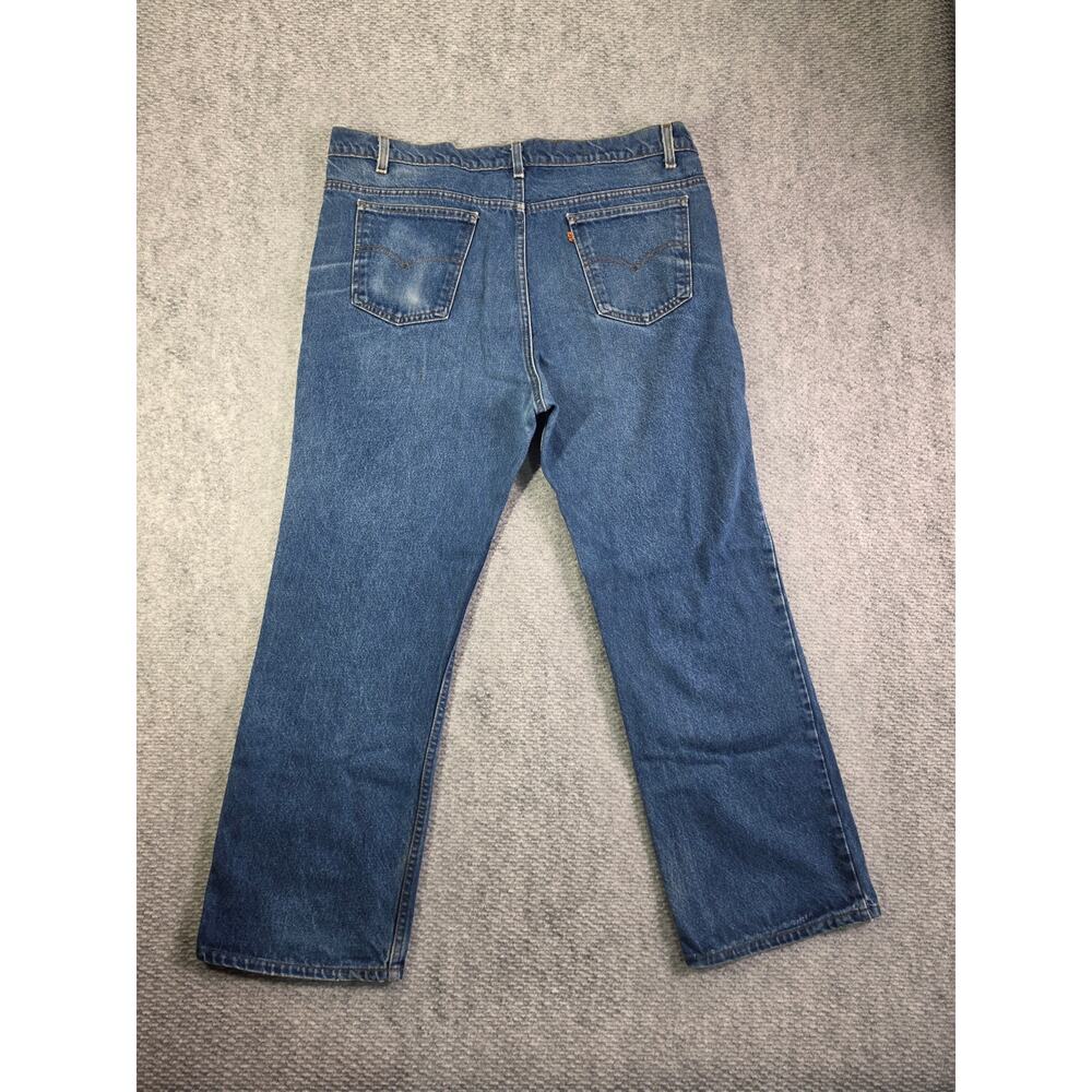 Vintage Levis 20517-0217 517 Jeans 42x30 Blue Orange Tab Bootcut USA 90s Denim - Picture 2 of 15